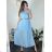 Women's Sleeveless Sequin Velvet Long Party Dress (S/M ONE SIZE) ITALIAN FASHION IMWB233931 žlutá S / M