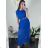 Women's Sleeveless Sequin Velvet Long Party Dress (S/M ONE SIZE) ITALIAN FASHION IMWB233931 žlutá S / M