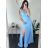 Women's Long Chiffon Short Sleeve Dress (S/M ONE SIZE) ITALIAN FASHION IMWGS231048