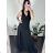 Women's Long Chiffon Short Sleeve Dress (S/M ONE SIZE) ITALIAN FASHION IMWGS231048
