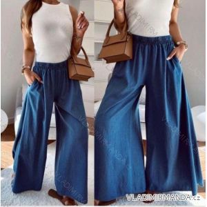 Kalhoty letní dlouhé riflové dámské (S/M/L ONE SIZE) ITALSKÁ MÓDA IMD23481