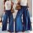 Kalhoty letní dlouhé riflové dámské (S/M/L ONE SIZE) ITALSKÁ MÓDA IMD23481
