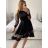 Šaty společenské  dlouhý rukáv dámské (S/M ONE SIZE) ITALSKá MODA IM323LUSY/DU S/M bílá