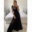 Women's Long Chiffon Short Sleeve Dress (S/M ONE SIZE) ITALIAN FASHION IMWGS231048