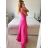 Women's Long Chiffon Short Sleeve Dress (S/M ONE SIZE) ITALIAN FASHION IMWGS231048