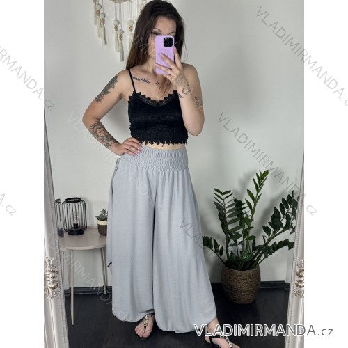 Women's Summer Long Harem Pants (S/M/L ONE SIZE) ITALIAN FASHION IMD24199/DUR -   grey -   S / M