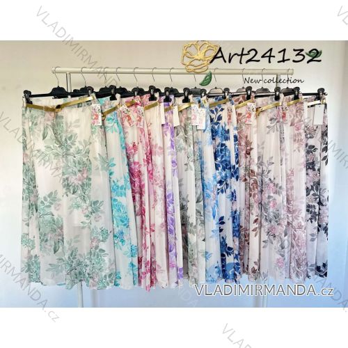 Sukňa dlhá letná šifónová s opaskom dámska (S/M/L ONE SIZE) TALIANSKA MÓDA IMWCP24258