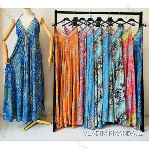 Šaty dlouhé letní bez rukávu dámské (S/M ONE SIZE) ITALSKÁ MÓDA IMPEM24BO201Gxin