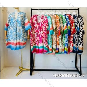 Sommerkleid mit 3/4-Ärmeln für Damen (Einheitsgröße S/M) INDIAN FASHION IMPEM23CA772