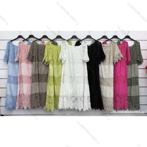 Women's Long Chiffon Short Sleeve Dress (S/M ONE SIZE) ITALIAN FASHION IMWGS231048