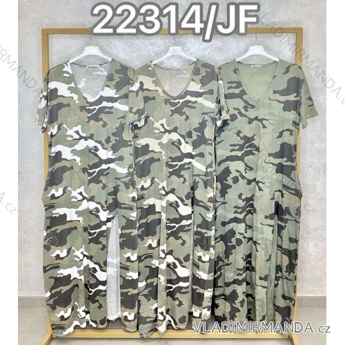 Women's Long Chiffon Short Sleeve Dress (S/M ONE SIZE) ITALIAN FASHION IMWGS231048