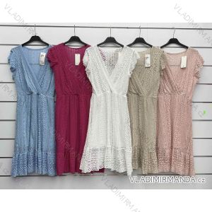 Women's Long Chiffon Short Sleeve Dress (S/M ONE SIZE) ITALIAN FASHION IMWGS231048