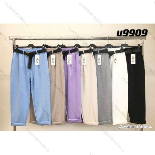 Kalhoty tepláky elegantní dlouhé dámské (S/M ONE SIZE) ITALSKÁ MÓDA IMM24M9909