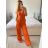 Women's Long Elegant Long Sleeve Jumpsuit (S/M ONE SIZE) ITALIAN FASHION IMWA23289