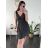 Šaty košilové dlouhý rukáv dámské (S/M ONE SIZE) ITALSKÁ MODA IMB23XJ-1110 XL/2XL black