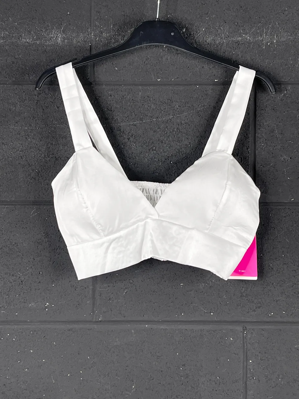 Women's strapless crop top (S/M ONE SIZE) ITALIAN FASHION IMPBB23B10977 white S / M