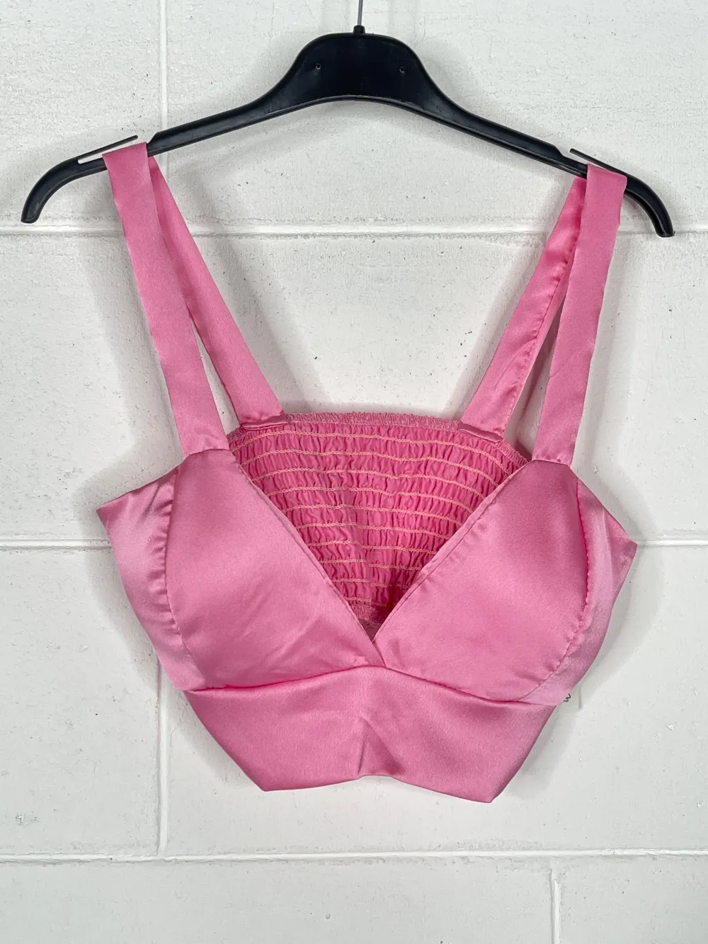 Damen-Crop-Top mit Trägern (S/M EINHEITSGRÖSSE) ITALIAN FASHION IMPBB23B10977 pink S / M