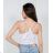 Top/tílko krajkové na ramínka dámské (S/M ONE SIZE) ITALSKÁ MÓDA IMPBB22136hb/DUR S/M bílá