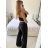 Kalhoty dlouhé letní icecool dámské (S/M ONE SIZE) ITALSKÁ MÓDA IMM24M9078-5/DUR S/M Černá