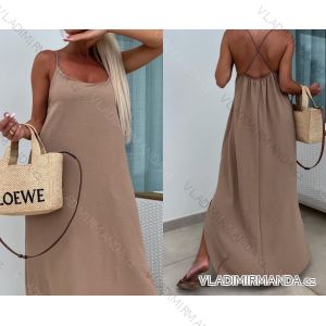 Šaty dlouhé letní na ramínka dámské (S/M/L ONE SIZE) ITALSKÁ MÓDA IMWAA24647