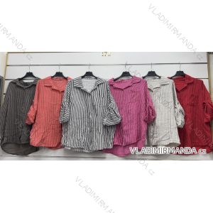 Women's Long Sleeve Muslin Shirt (S/M ONE SIZE) ITALIAN FASHION IMWGS23248