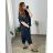 Women's Long Chiffon Short Sleeve Dress (S/M ONE SIZE) ITALIAN FASHION IMWGS231048 48/50 black