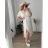 Women's Long Viscose Short Sleeve Dress (S/M/L ONE SIZE) ITALIAN FASHION IMWBH24056
