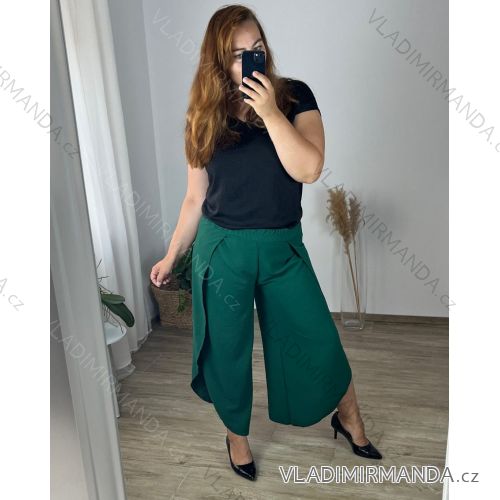 Nohavice harémky letné dlhé dámske (42/44/46 ONE SIZE) TALIANSKA MÓDA IM424361/DR 44/46 tmavo smaragdová