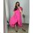Women's Long Chiffon Short Sleeve Dress (S/M ONE SIZE) ITALIAN FASHION IMWGS231048
