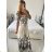 Women's long elegant icecool short sleeve dress (M/L, XL/2XL) AINUOSI ITALIAN FASHION IMB247011 -   blue -   XL/2XL