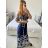 Women's long elegant icecool short sleeve dress (M/L, XL/2XL) AINUOSI ITALIAN FASHION IMB247011 -   blue -   XL/2XL