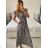 Women's Summer Short Sleeve Carmen Fringe Dress (M/L, XL/2XL ONE SIZE) ITALIAN FASHION IMB23B231