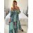 Women's Long Summer Indian Carmen Short Sleeve Dress (S/M/L ONE SIZE) INDIAN FASHION IMM24M846