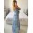Šaty dlouhé letní indické carmen krátký rukáv dámské (S/M/L ONE SIZE) INDICKÁ MÓDA IMM24M846-1/DUR