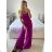 Overal dlouhý elegantní na ramínka dámský (S/M ONE SIZE) ITALSKÁ MÓDA IMWKK23919/DUR starorůžová