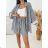 Women's Summer Muslin Shirt and Shorts Set (S/M ONE SIZE) ITALIAN FASHION IMWGB232513