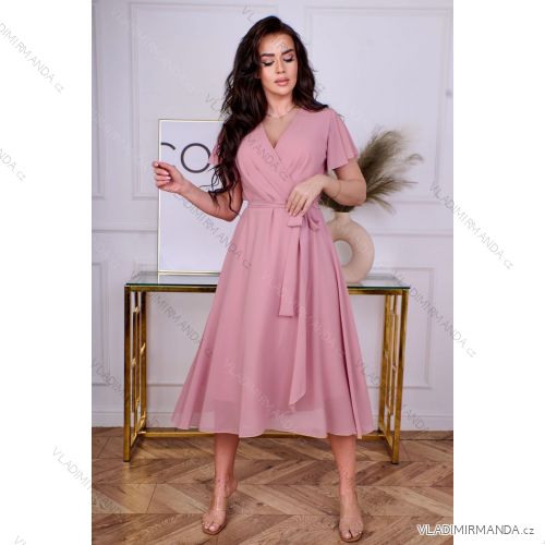 Women's elegant summer dress plus size (40-50 ONE SIZE) POLISH FASHION PMLBL24ELENA/DR
