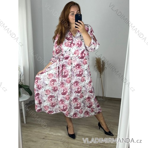 Women's Long Sleeve Shirt Dress (S/M ONE SIZE) ITALIAN FASHION IMWD232607 -   white -   50/52