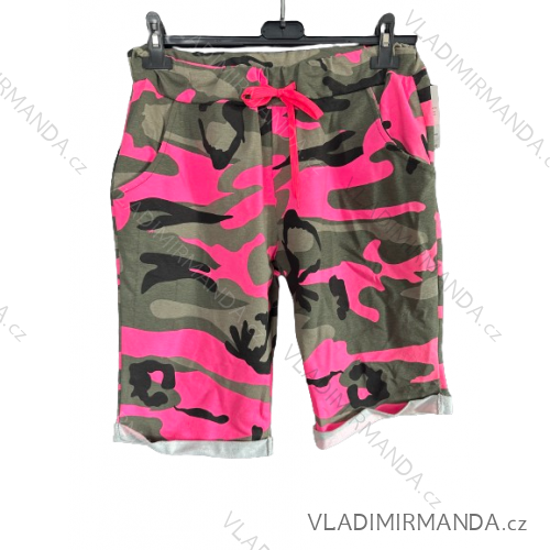 Kraťasy šortky bavlněné dámské (S/M ONE SIZE) ITALSKÁ MÓDA IMD23356/DR S/M růžová