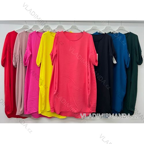 Shirt 3/4 sleeve ladies strip (4XL/5XL ONE SIZE) ITALSKÁ MÓDA IM422026