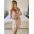 Women's Long Chiffon Short Sleeve Dress (S/M ONE SIZE) ITALIAN FASHION IMWGS231048