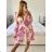 Women's Long Chiffon Short Sleeve Dress (S/M ONE SIZE) ITALIAN FASHION IMWGS231048