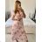 Šaty elegantní šifonové dlouhý rukáv dámské (S/M.ONE SIZE) ITALSKÁ MÓDA IMM24M2372
