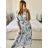 Šaty elegantní šifonové dlouhý rukáv dámské (S/M.ONE SIZE) ITALSKÁ MÓDA IMM24M2372