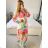 Women's Long Chiffon Short Sleeve Dress (S/M ONE SIZE) ITALIAN FASHION IMWGS231048 S / M white