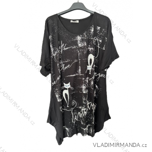 Tunika krátký rukáv dámská nadrozměr (54/56 ONE SIZE) TURECKÁ MODA TM921101-1/DUR