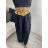 Kalhoty letní s páskem dámské (S/M/L ONE SIZE) ITALSKá MóDA IMSM24040
