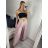 Kalhoty letní s páskem dámské (S/M/L ONE SIZE) ITALSKá MóDA IMSM24040