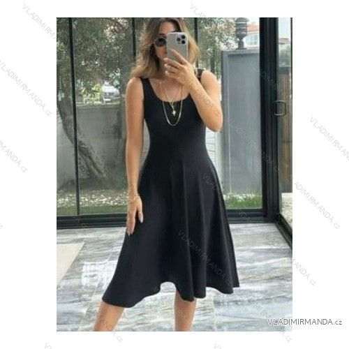 Langes Partykleid mit Riemchen für Damen (Einheitsgröße S/M) ITALIAN FASHION IMM235602 S / M schwarz