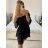Women's Long Elegant Sleeveless Jumpsuit (S/M ONE SIZE) ITALIAN FASHION IMWGS231166 S / M black